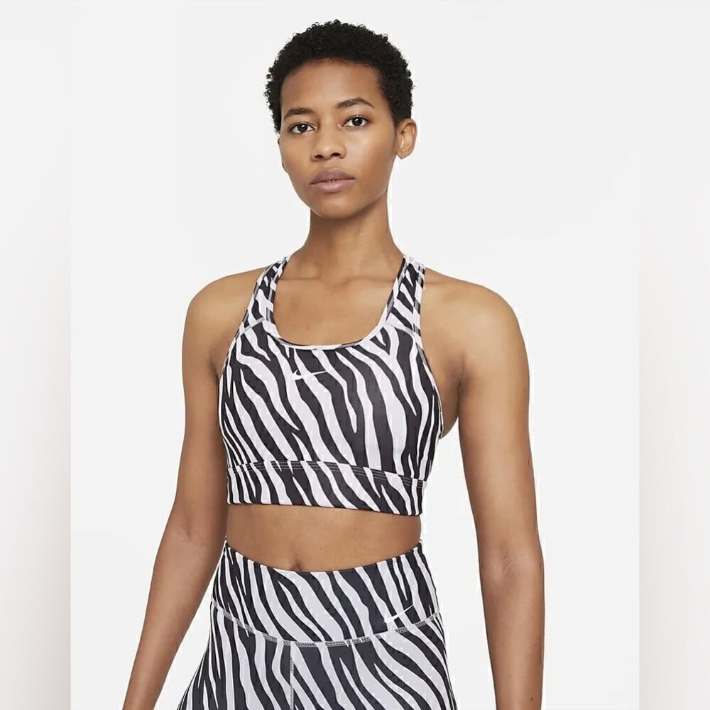 Nike Sports Bra Swoosh Icon Clash Dri-FIT Zebra